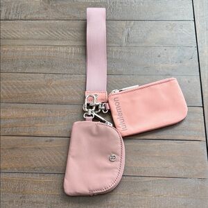 Lululemon Pink Double Pouch Key Strap